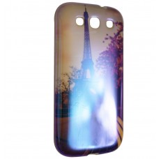 Samsung Galaxy S3 - Blue Ray Glitter Soft TPU Phone Protective Cover Case - Effiet Tower